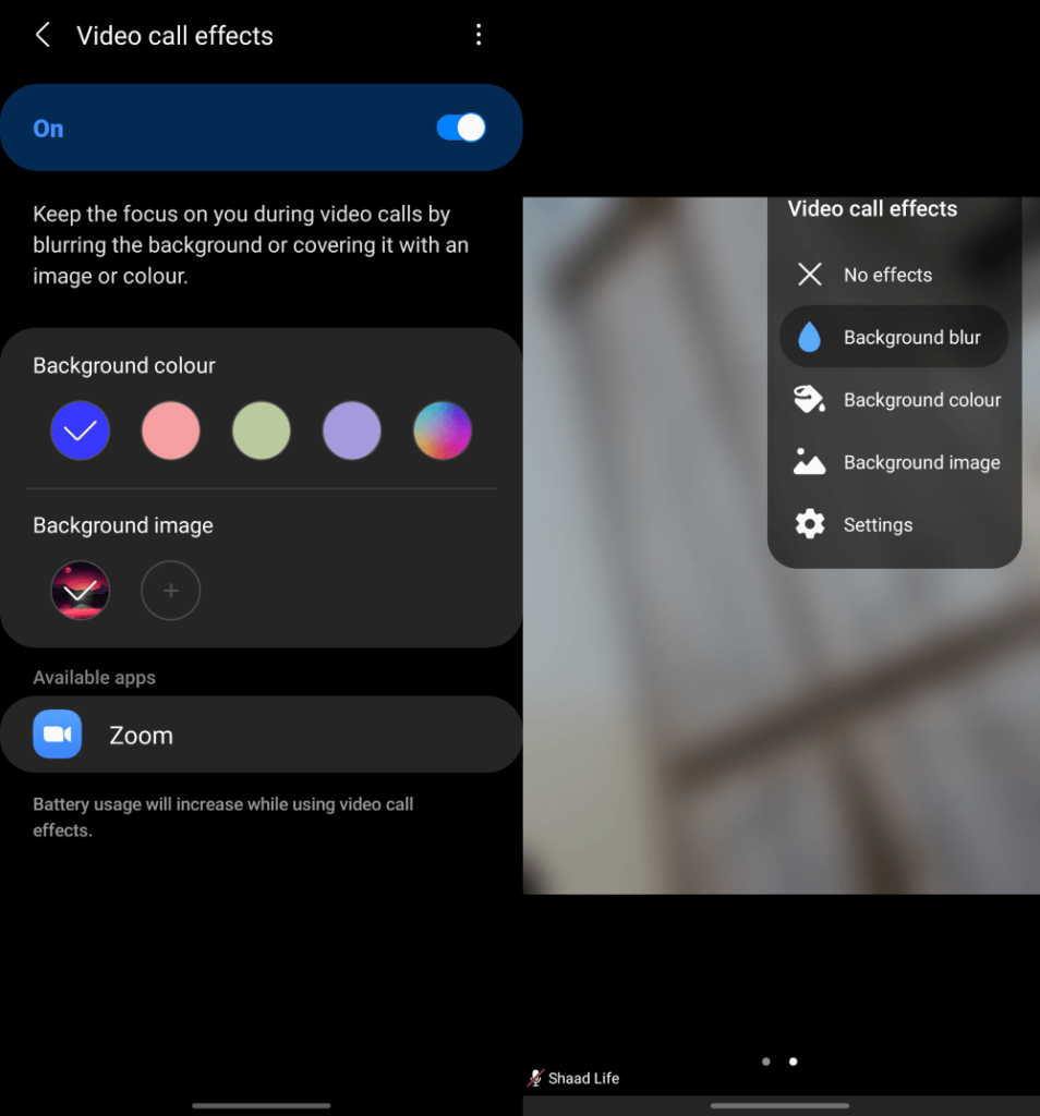 Effets appel vidéo Samsung : Guide d’activation One UI 3.1