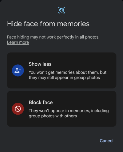 Google Photos peut désormais « afficher moins » le visage d’une personne dans vos souvenirs. Voici comment procéder
