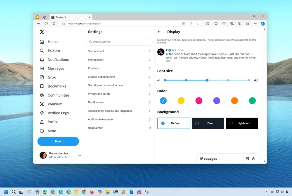 Comment changer le thème X (Twitter) du mode sombre au mode clair sur le Web