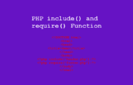 PHP inclut Function () et Php require () Function PHPGurukul