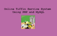 Système de service Tiffin en ligne utilisant PHP et MySQL