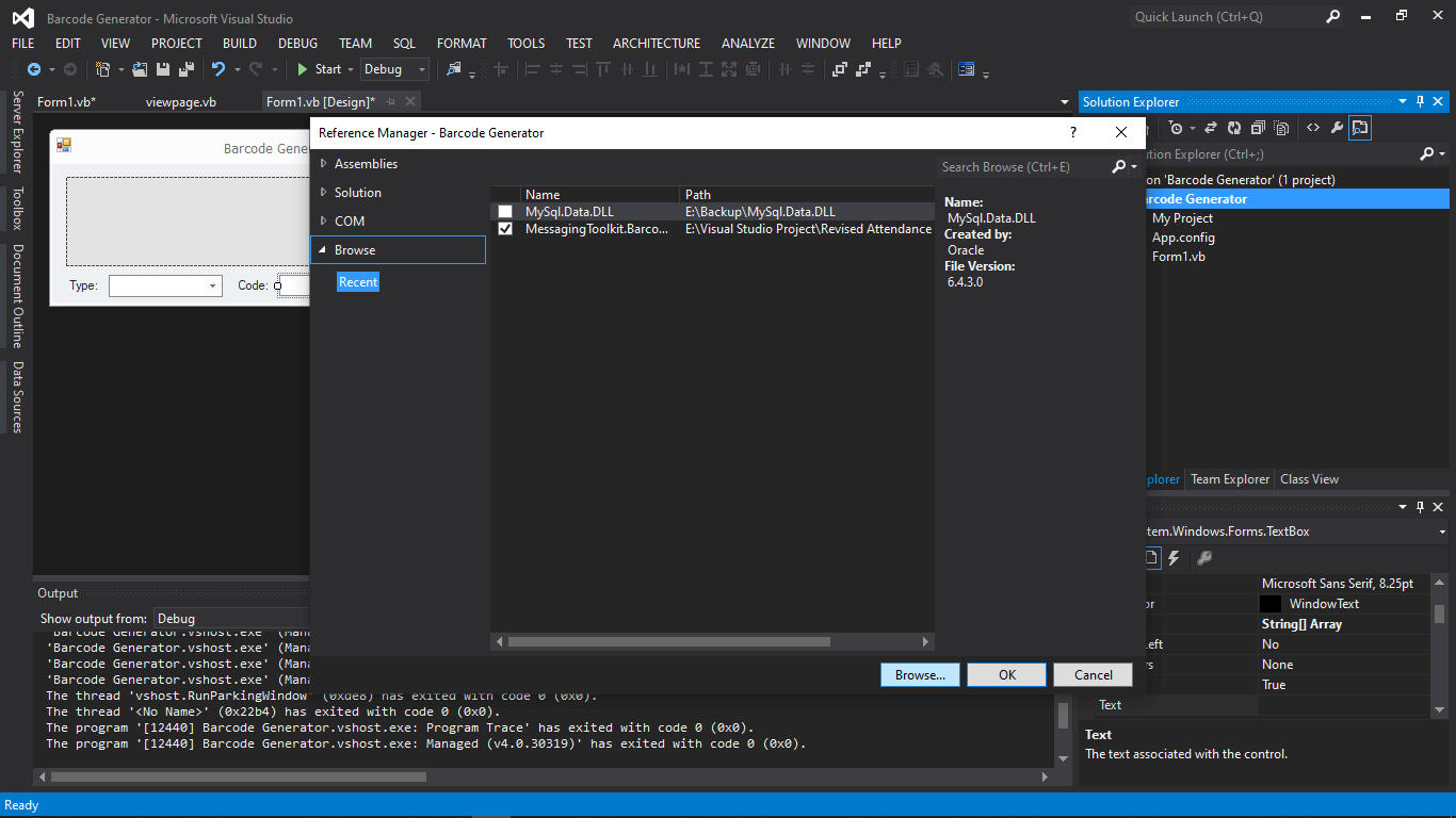 Générateur de code QR dans le didacticiel VB.NET et le code source - Étape 6