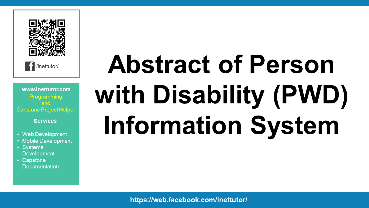 Résumé du système d'information sur les personnes handicapées (PWD)