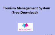 Système de gestion du tourisme en php téléchargement gratuit avec code source
