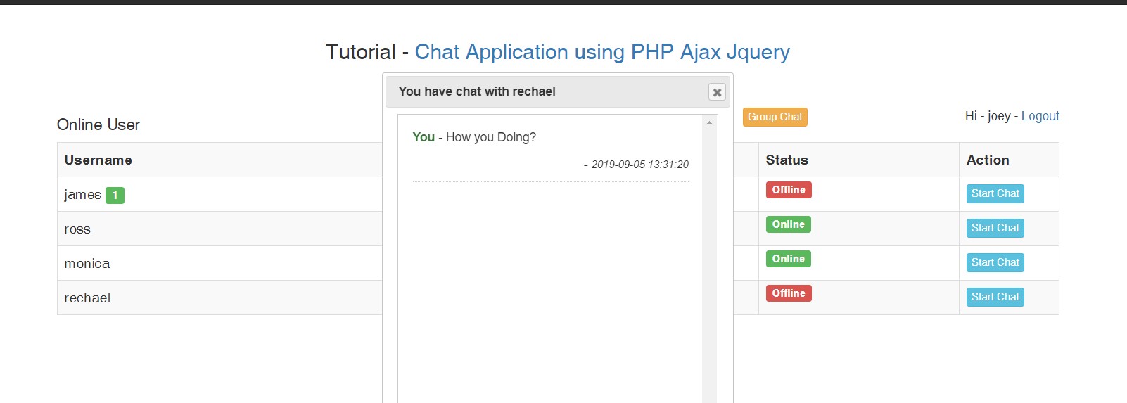 Php chat one on one in Douala