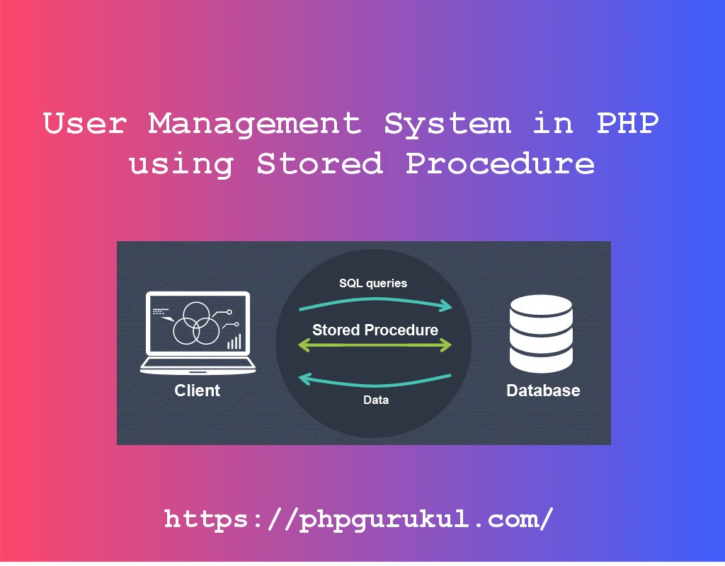 Système de gestion des utilisateurs en PHP utilisant la procédure stockée