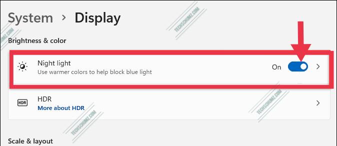 Activer le filtre de lumière bleue sur Windows 11 via la fonction Windows Night Light
