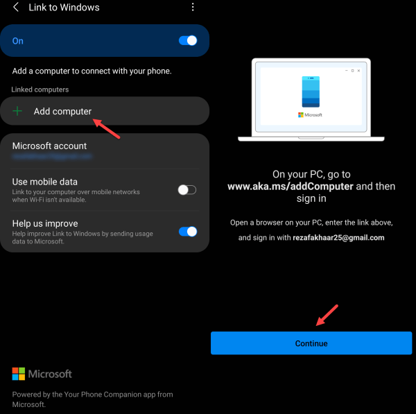 Comment lier Android à un ordinateur Windows 11 via votre application téléphonique