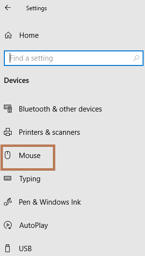 Paramètres - Désactiver l'accélération de la souris sous Windows 10