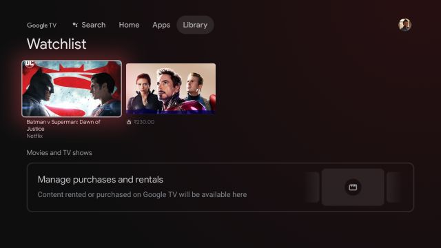 Liste de suivi – Conseils Google TV