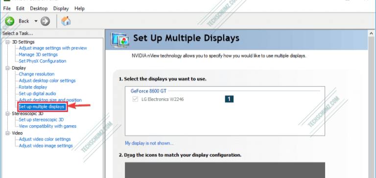 Modifier l'affichage principal sous Windows à l'aide du panneau de configuration NVIDIA