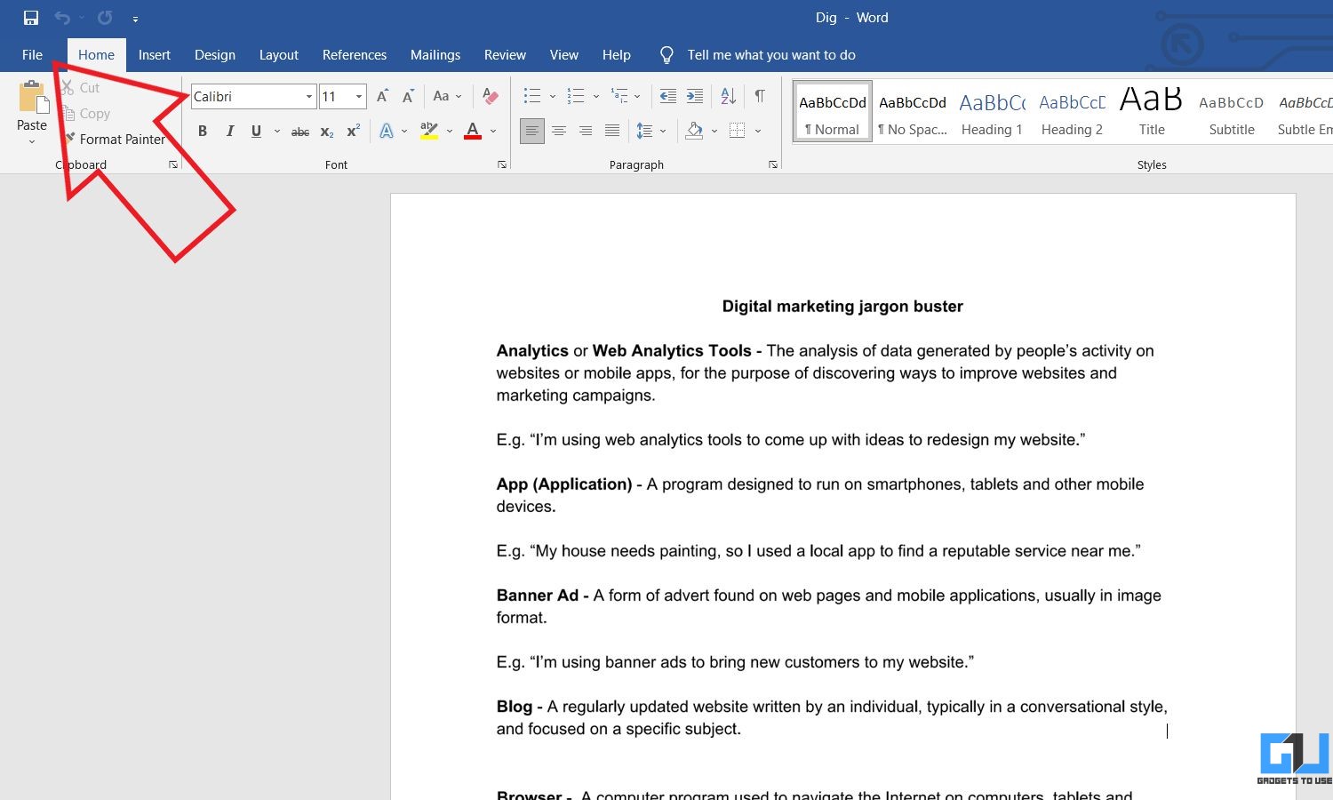 Convertir un PDF en Google Docs avec MS Word