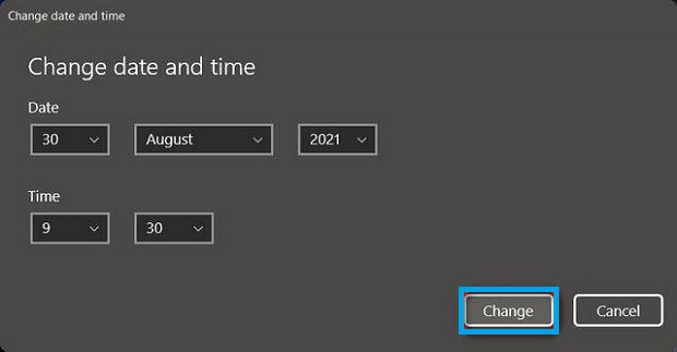 Modifier la date et l'heure dans Windows 11 via les paramètres 