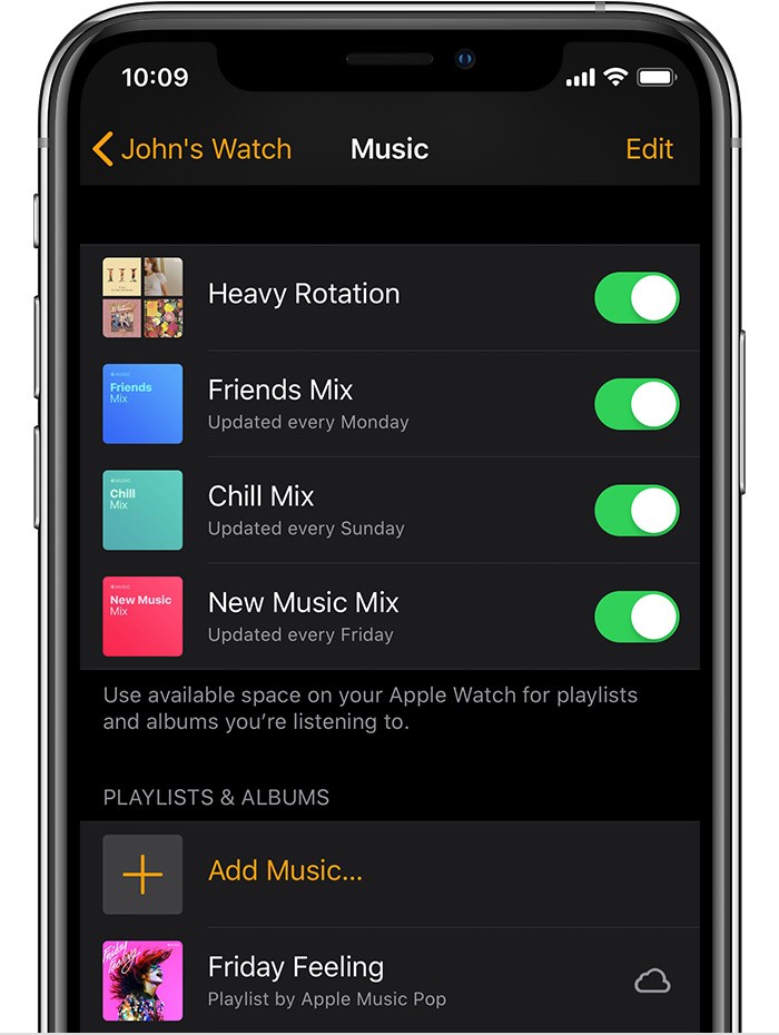 Amazon Music sur Apple Watch