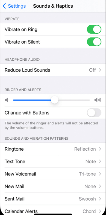 Désactiver le mode silencieux sur iPhone avec Paramètres