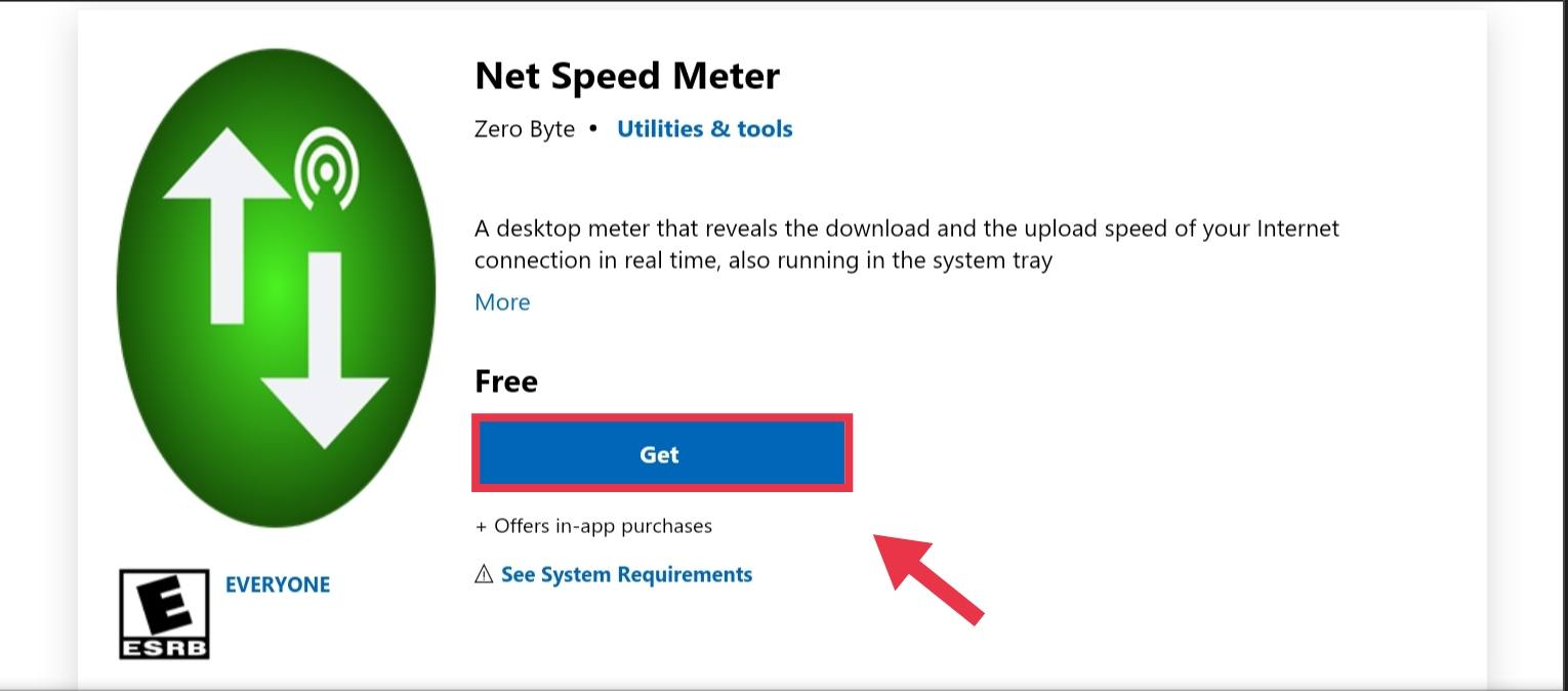 Installer Net Speed ​​Meter sur Windows 11