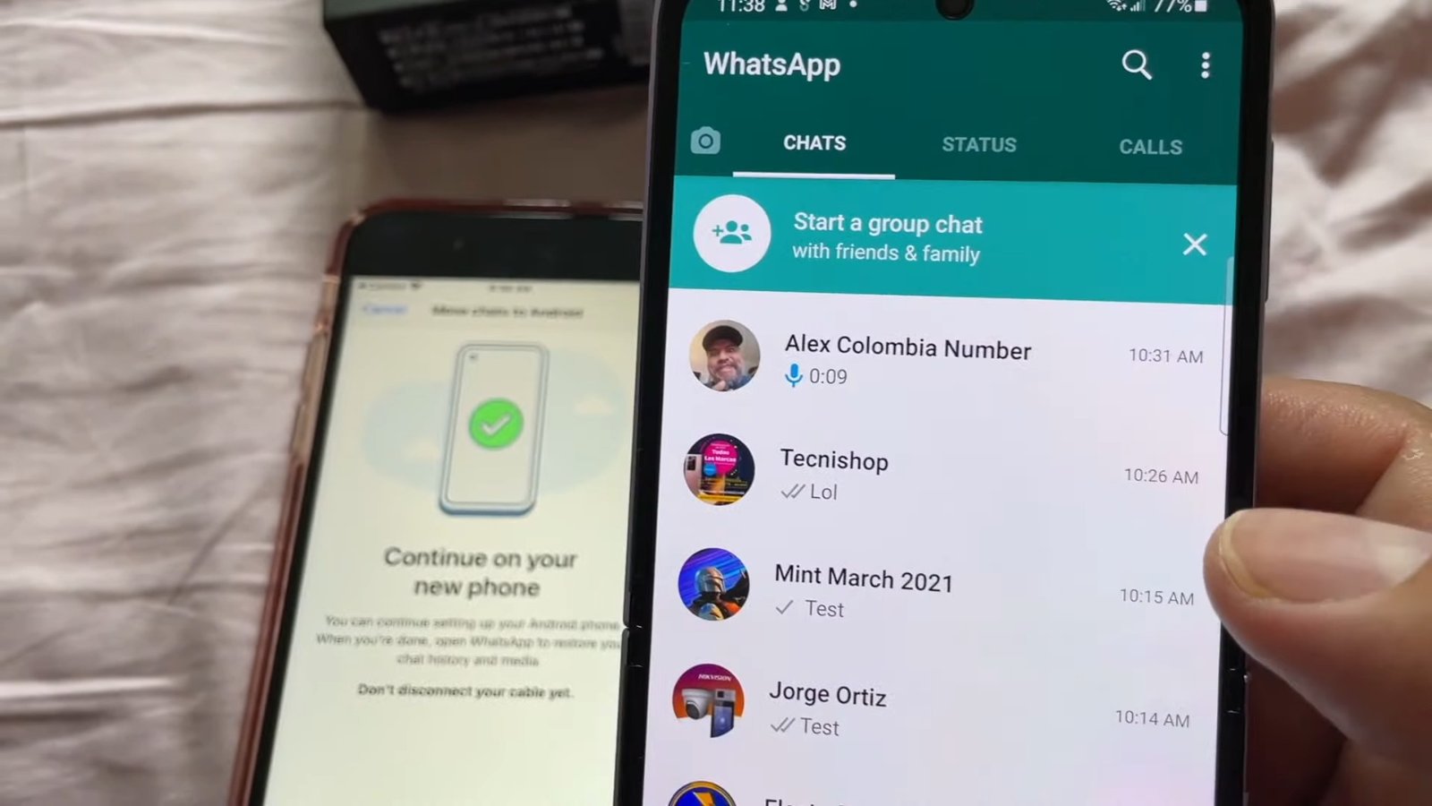 Transférer les chats WhatsApp de l'iPhone vers Android