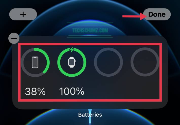 Afficher le pourcentage de batterie sur iPhone 13 via des widgets