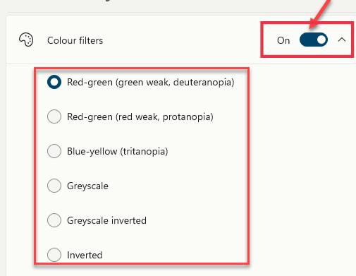 Changez les filtres de couleur sur votre PC Windows 11