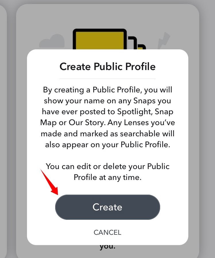 créer un profil public