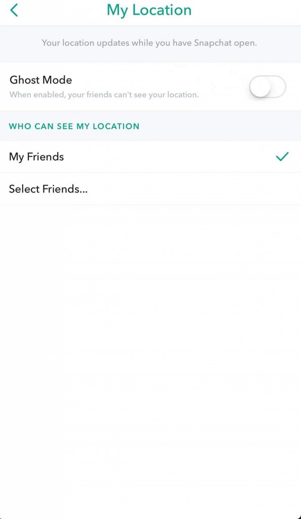 Choisissez les paramètres de localisation - Comment changer votre position sur la carte Snapchat