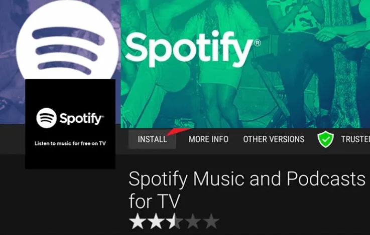 Installer Spotify sur Android TV