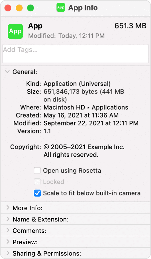 Cliquez sur l'option pour masquer Notch dans MacBook Pro