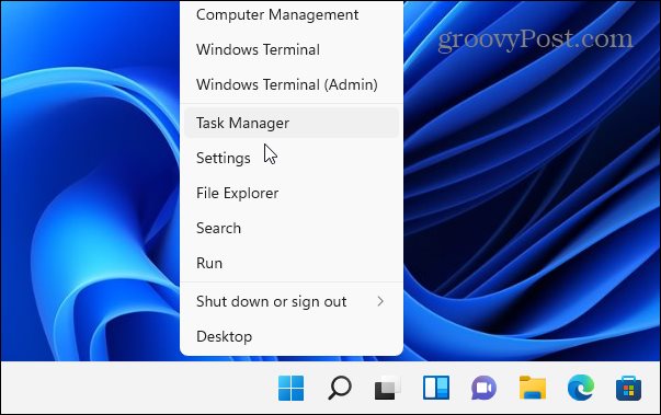 ouvrir le gestionnaire de tâches Windows 11