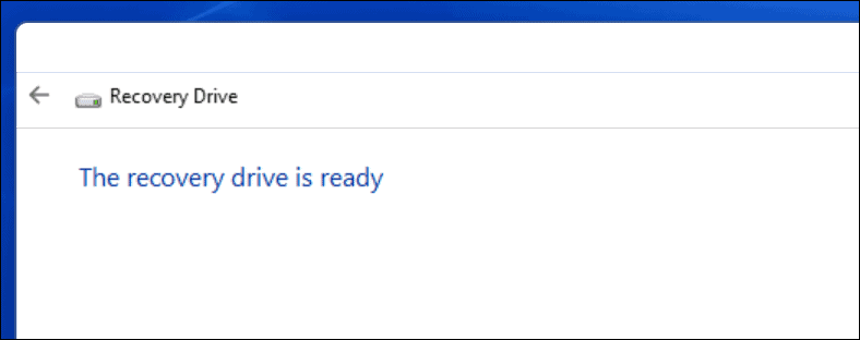 récupération Drive terminé Windows 11