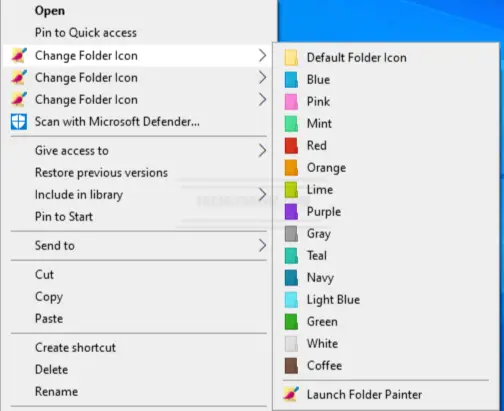 Changez la couleur du dossier sur votre Windows 11 via FolderPainter