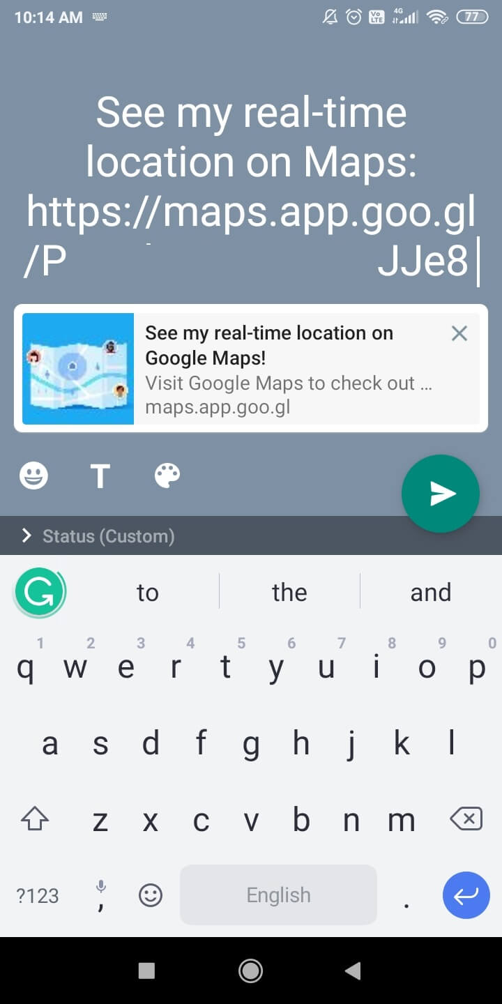 Ajouter un emplacement sur le statut WhatsApp