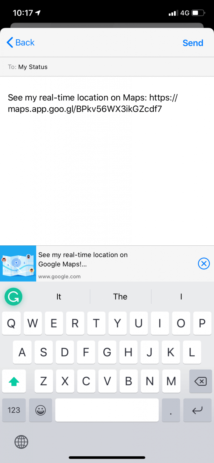 Ajouter un emplacement sur le statut WhatsApp