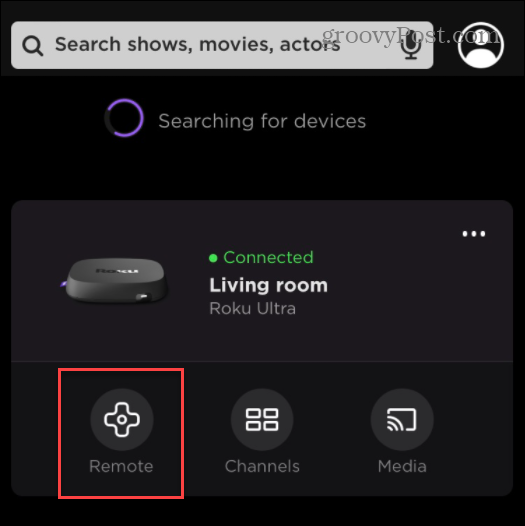 Application Roku à distance