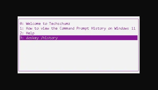 Vérifier l'historique des cmd sur Windows 11