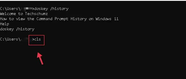 Effacer l'historique des invites de commandes sur Windows 11 via une ligne de commande