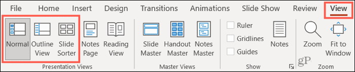 Mode PowerPoint Normal, Plan et Trieuse de diapositives