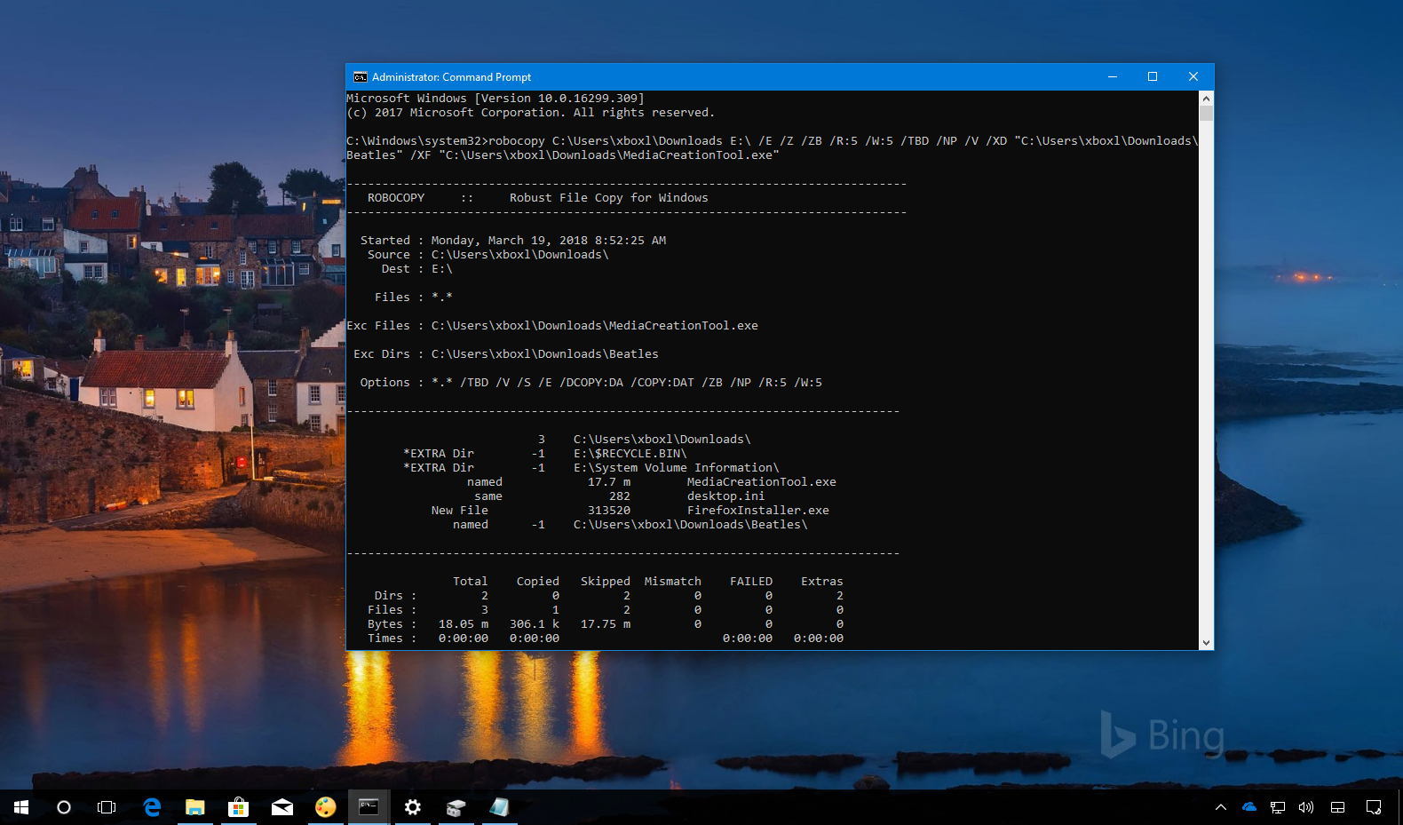 Comment exclure la copie de fichiers et de dossiers à l’aide de Robocopy sous Windows 10