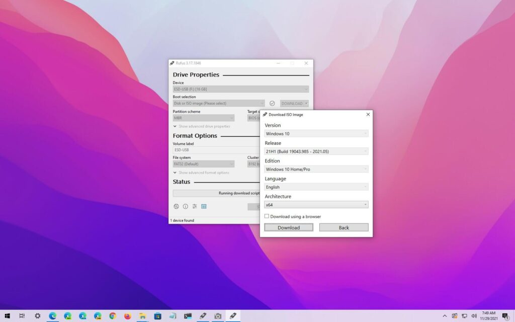 Télécharger Windows 10 21H1 ISO après 21H2 : Guide complet avec Rufus