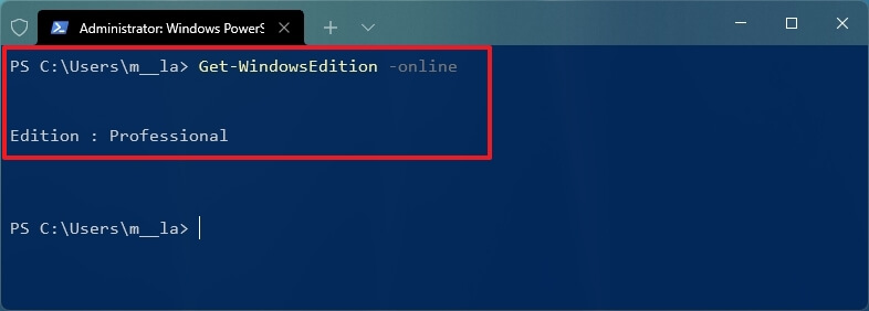 Commande d'édition PowerShell Windows 11