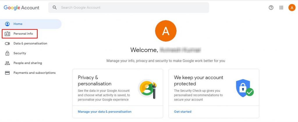 Informations personnelles - Comment changer l'image de profil sur Gmail