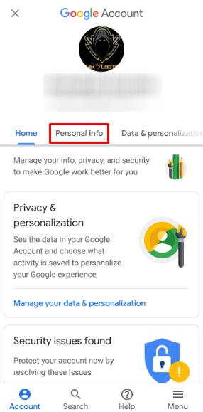 Informations personnelles - Comment changer l'image de profil sur Gmail