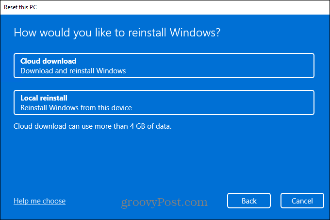 Téléchargement dans le cloud vs réinstallation locale