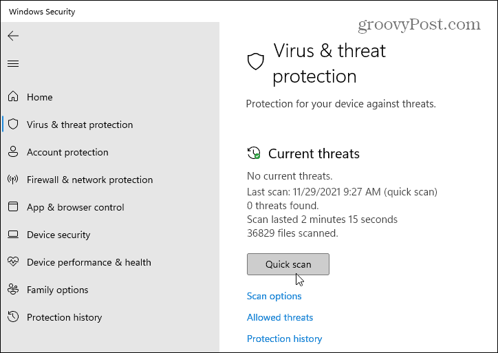 Protection contre les virus et les menaces