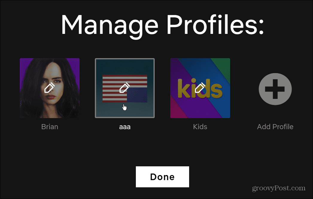 gérer les profils Netflix