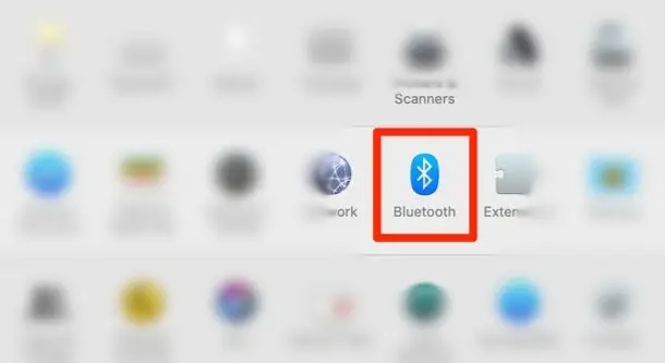 ouvrir la page des paramètres Bluetooth de Mac