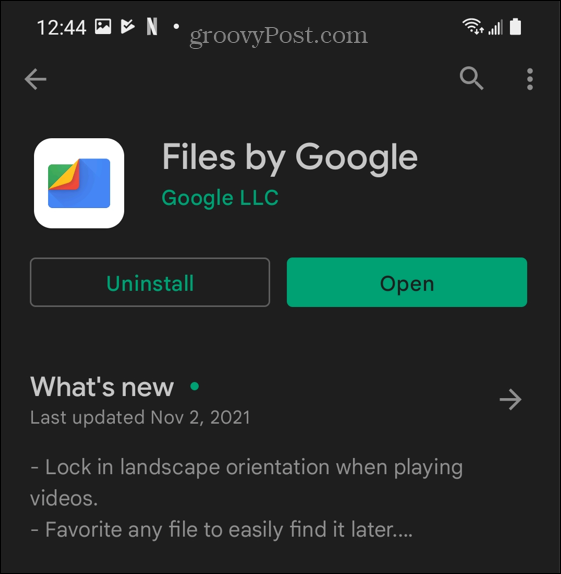 installer des fichiers par google app
