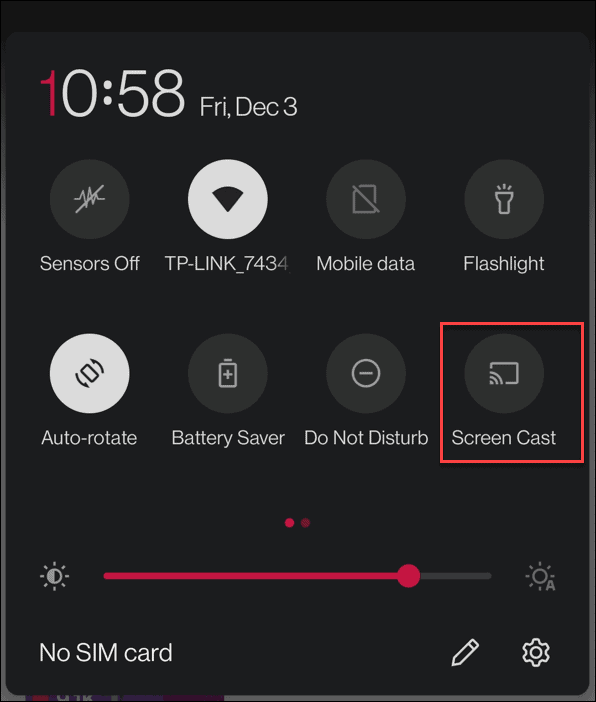 Bouton de diffusion OnePlus