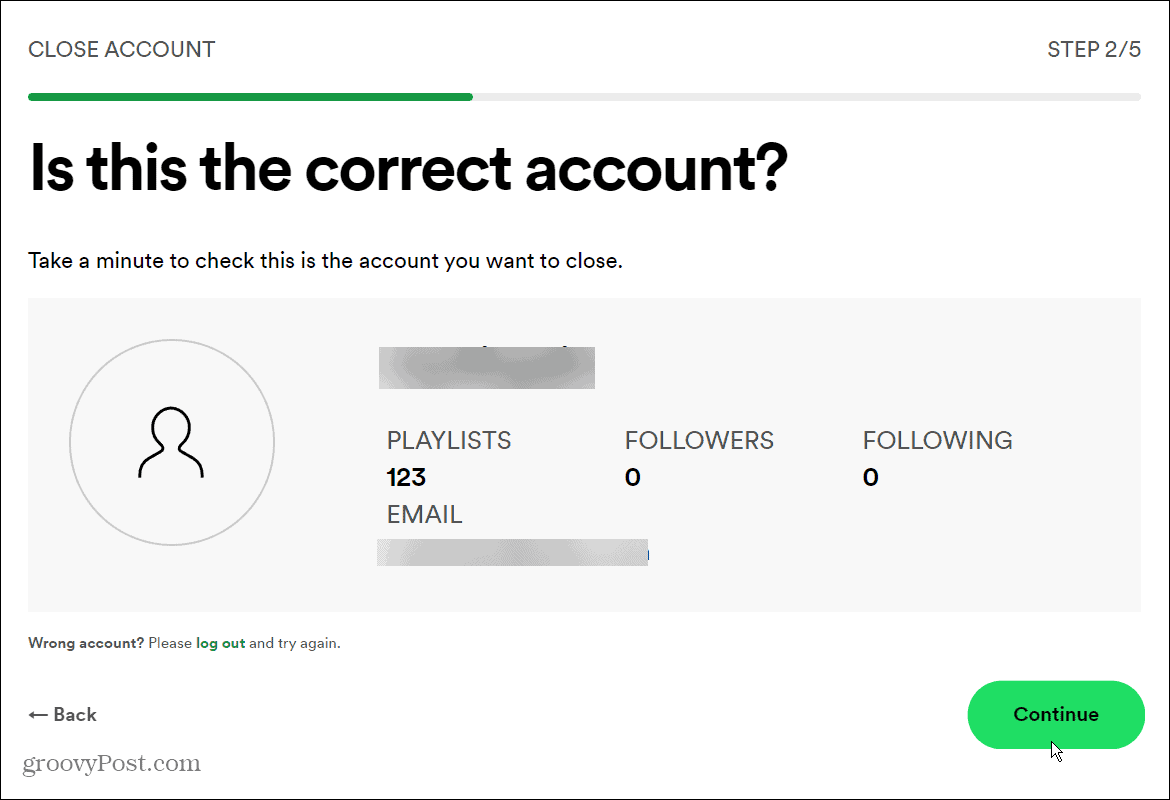 supprimer le compte gratuit Spotify