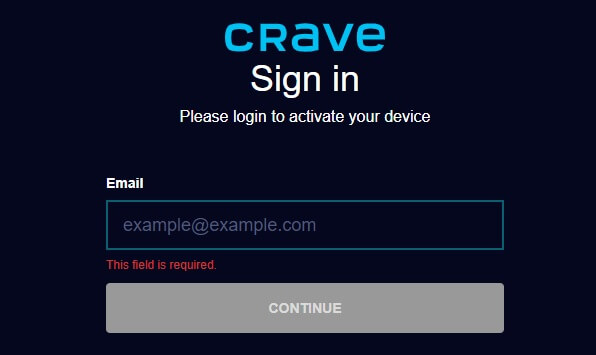 Activer Crave sur Roku en utilisant le compte Crave