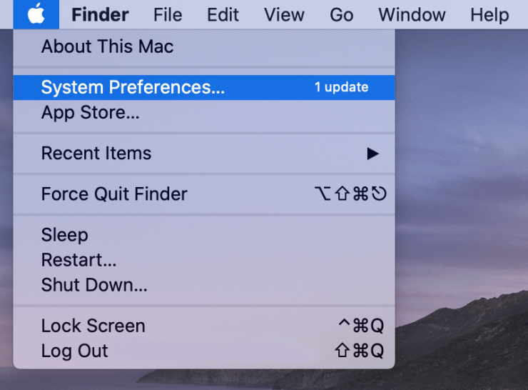 Préférences Système sur Mac pour activer le mode sombre de Safari